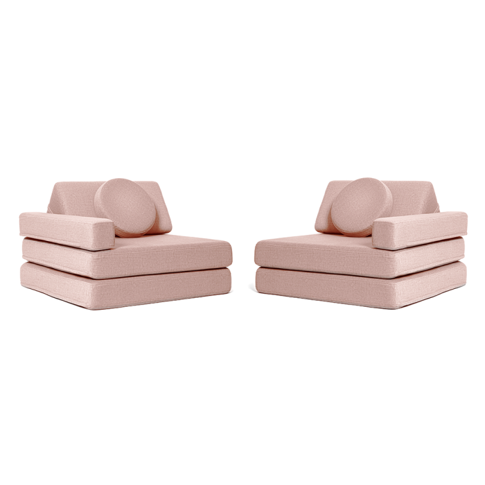 Kindersofa in Zartrosa